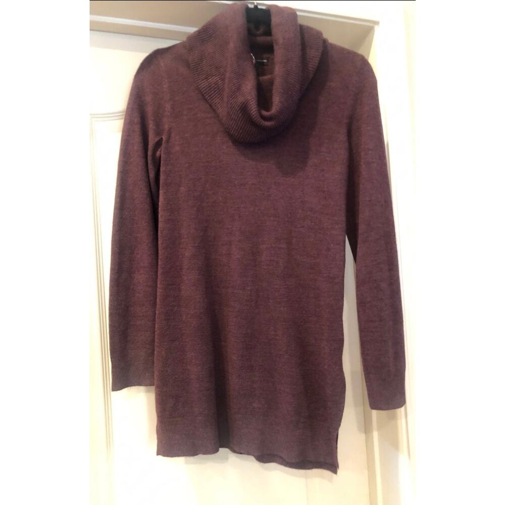 adrienne vittadini cowlneck sweater sz small plum